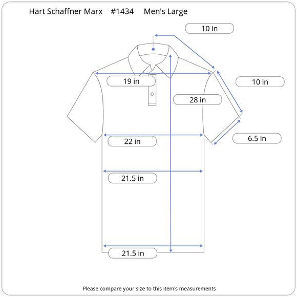 Hart Shaffner Marx Luxury Cotton Polo Men's Large 3-button Purple White Stripes - Picture 10 of 10